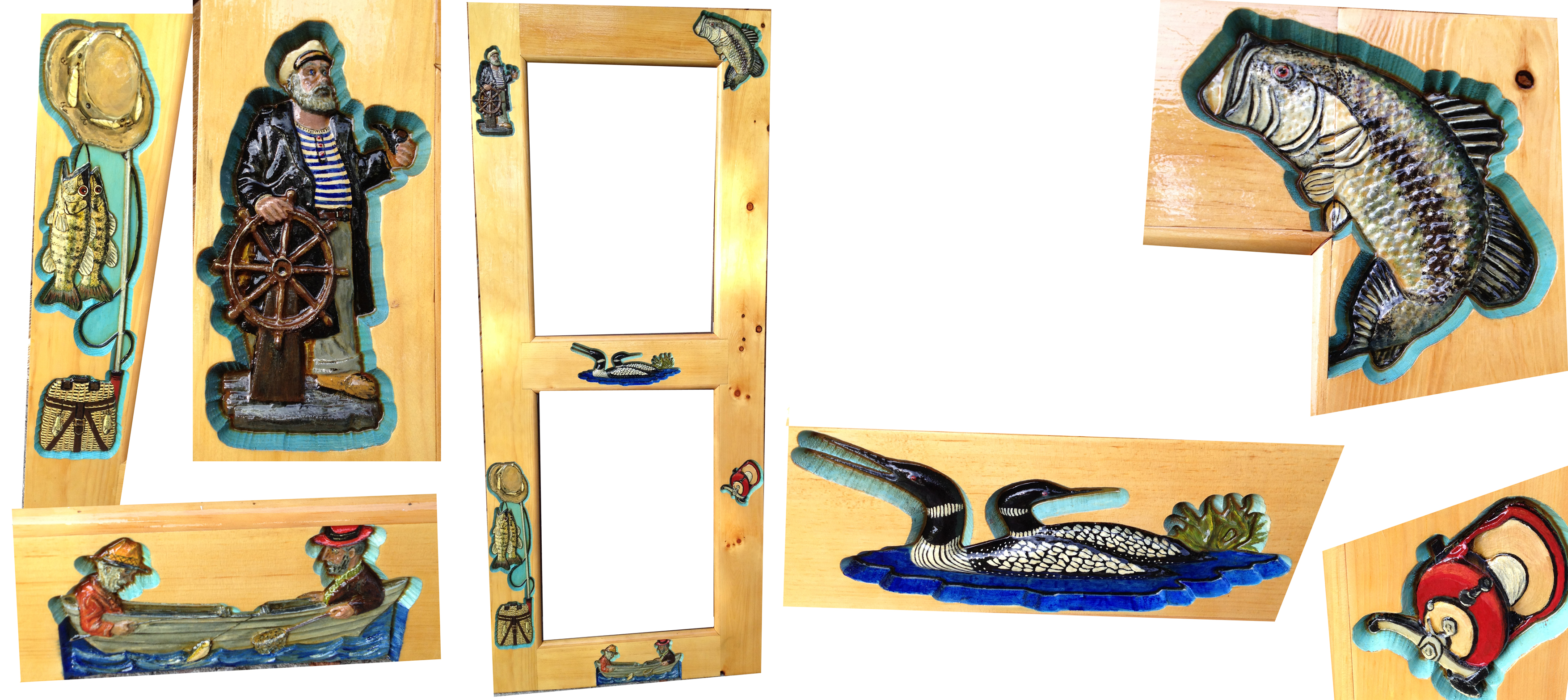 Custom carved screen door